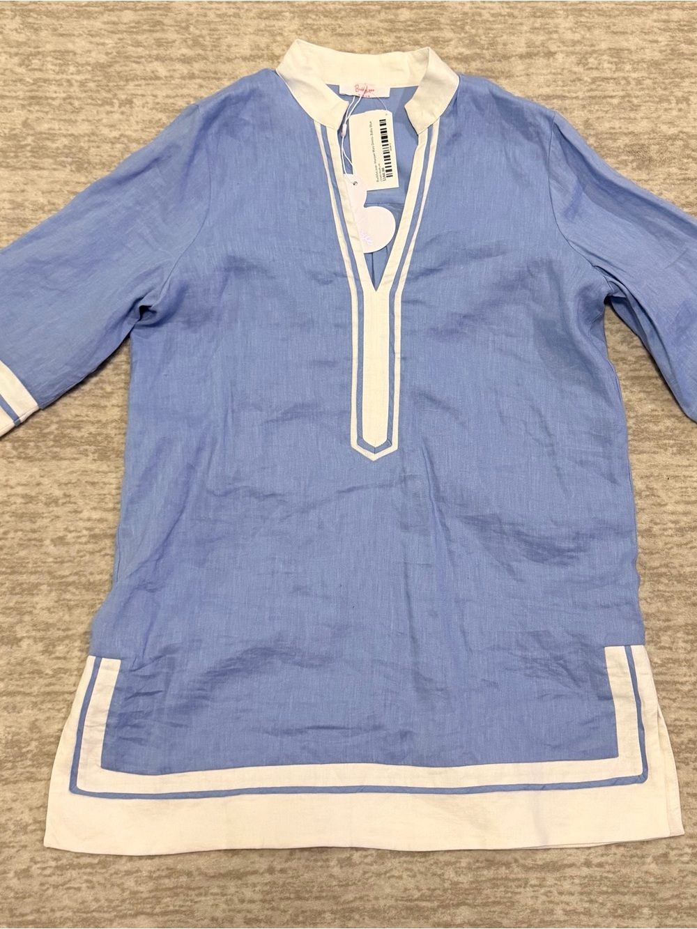 Buddy Love Light Blue Tunic Shirt with White Trim